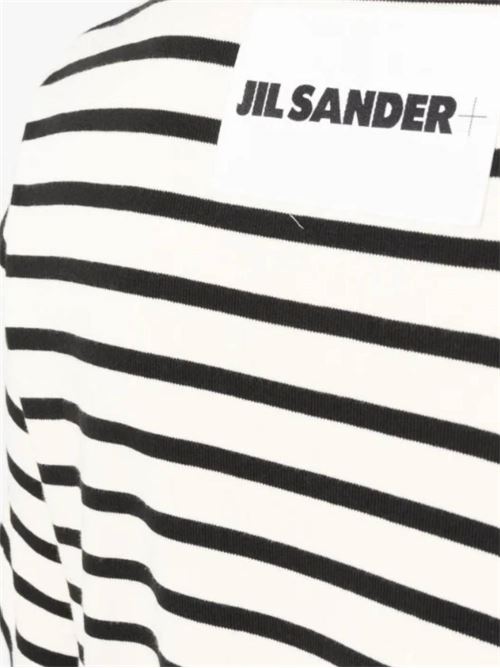 T-shirt a maniche corte con stampa a righe Jil Sander | J47GC0109J46497080